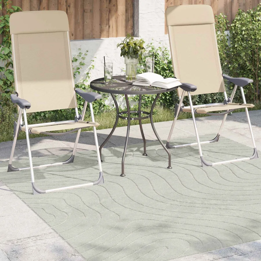 Tapis de surface Carré PALMERAS Vert 120 x 120 cm Polyester - 3