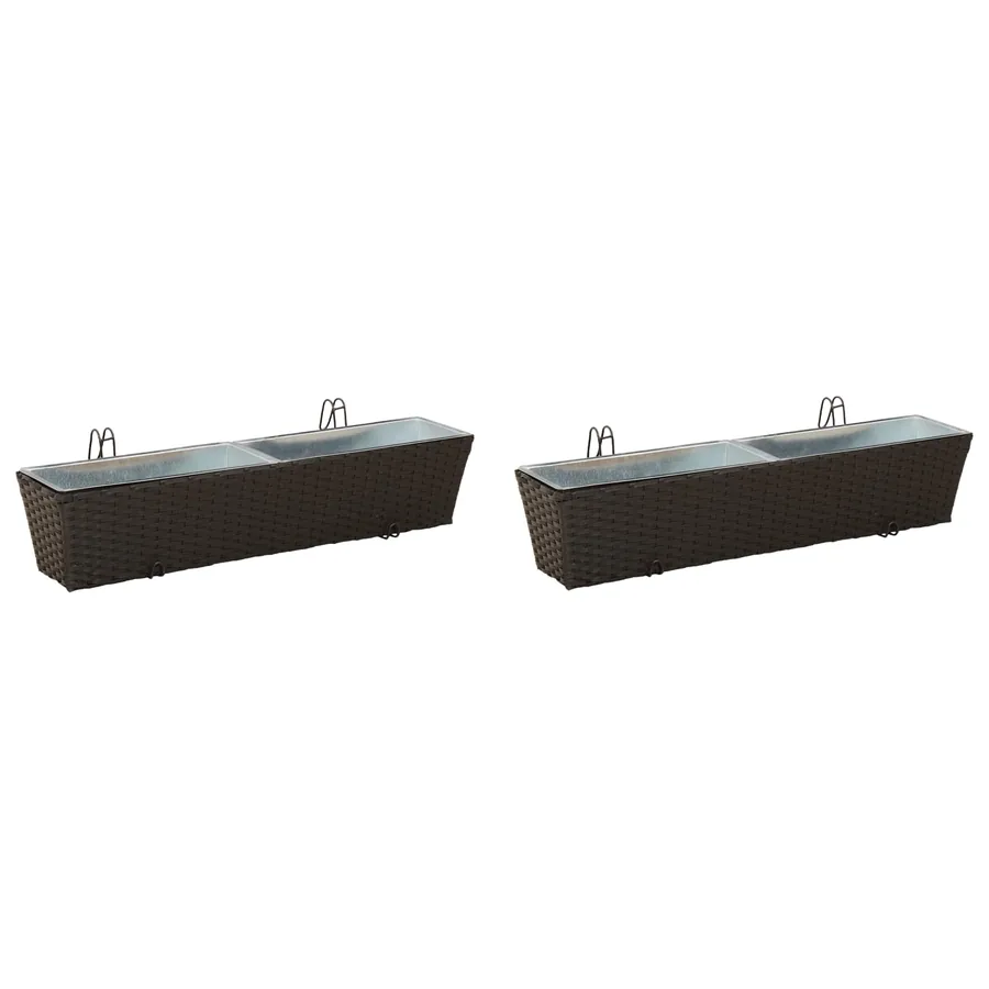 Garde-Corps 2 pcs 80 x 17 x 17 cm Métал - 2