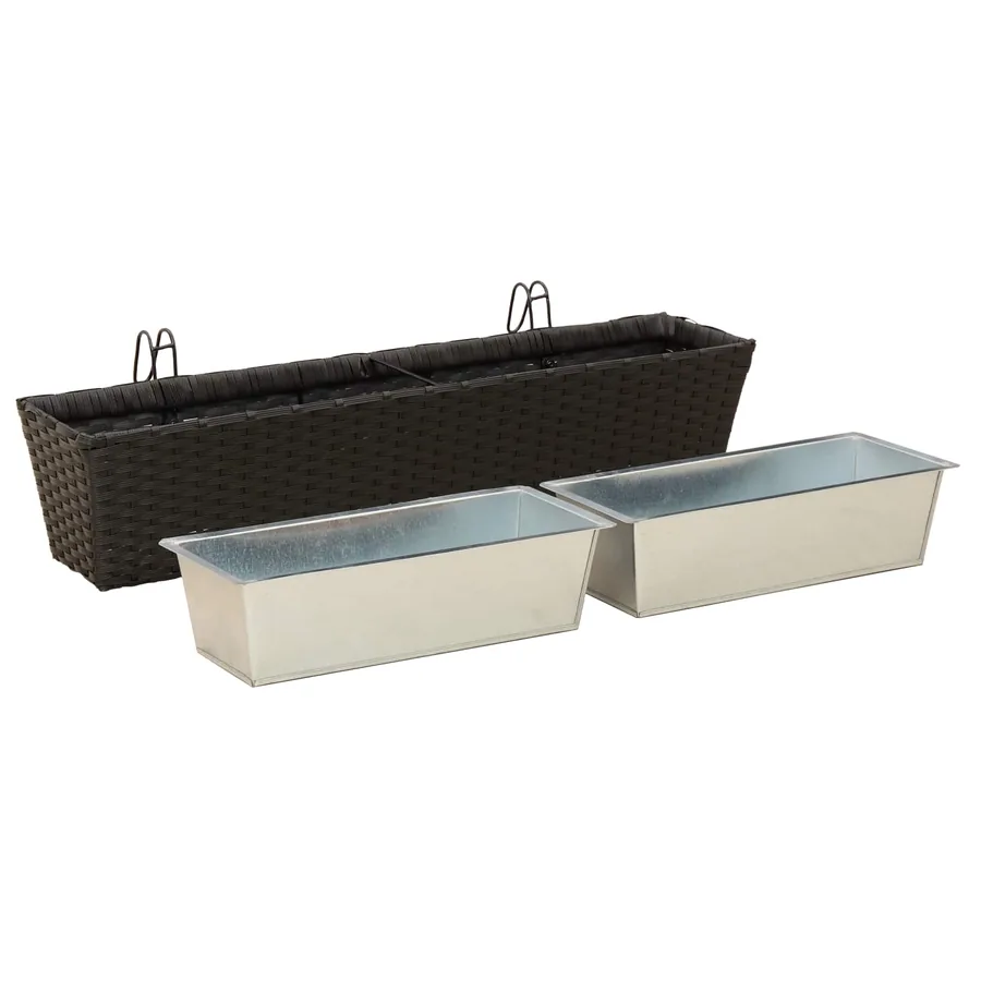 Garde-Corps 2 pcs 80 x 17 x 17 cm Métал - 4