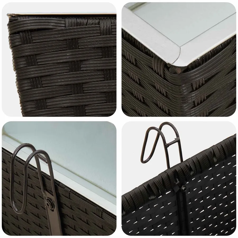 Garde-Corps 2 pcs 80 x 17 x 17 cm Métал - 8
