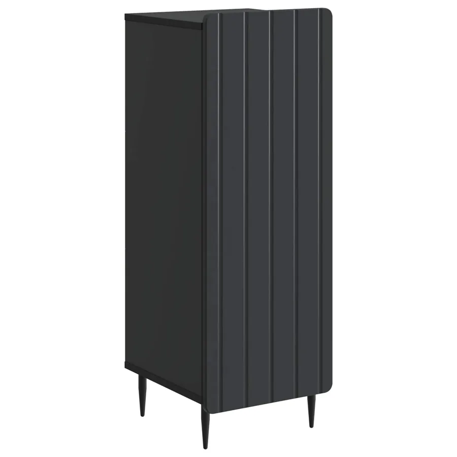 Buffet Noir 34,5 x 33 x 92 cm Bois d'ingénierie - 2