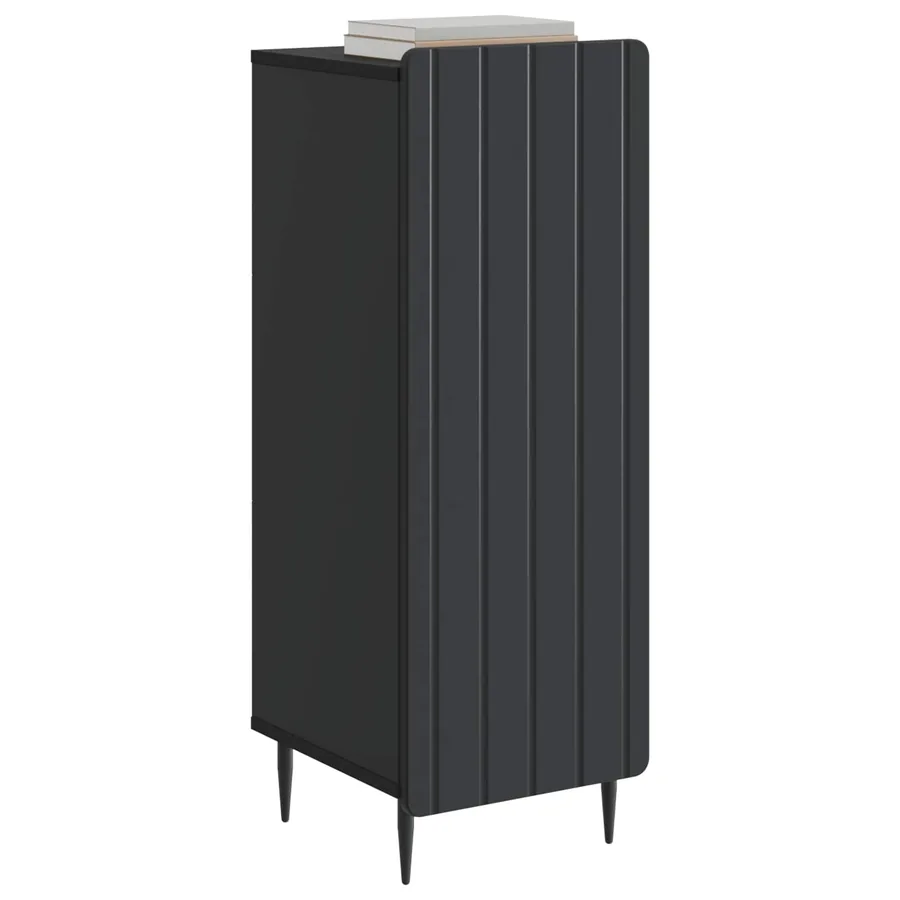 Buffet Noir 34,5 x 33 x 92 cm Bois d'ingénierie - 3