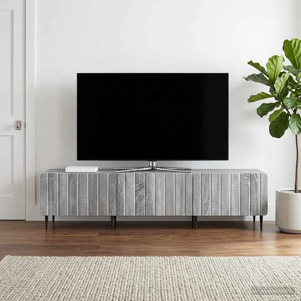 Meuble TV Sonoma gris 147 x 34,5 x 32 cm Bois d'ingénierie
