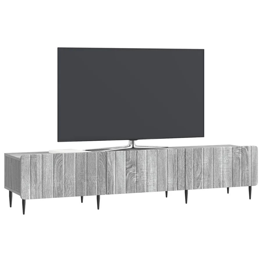 Meuble TV Sonoma gris 147 x 34,5 x 32 cm Bois d'ingénierie - 3