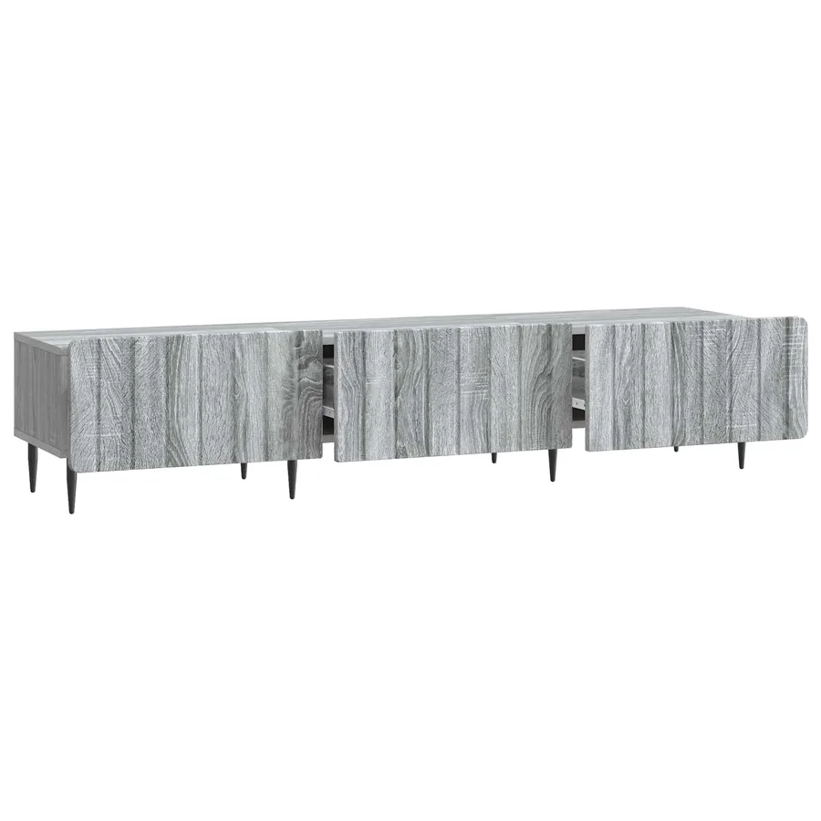 Meuble TV Sonoma gris 147 x 34,5 x 32 cm Bois d'ingénierie - 5