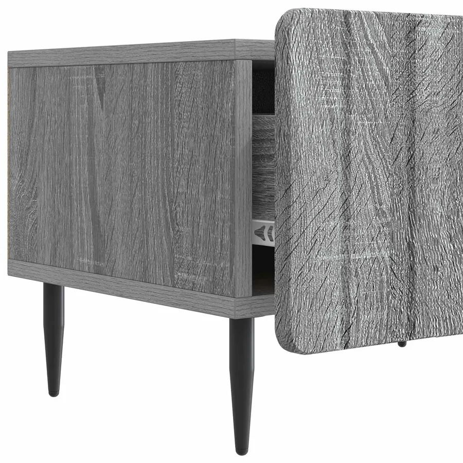 Meuble TV Sonoma gris 147 x 34,5 x 32 cm Bois d'ingénierie - 9