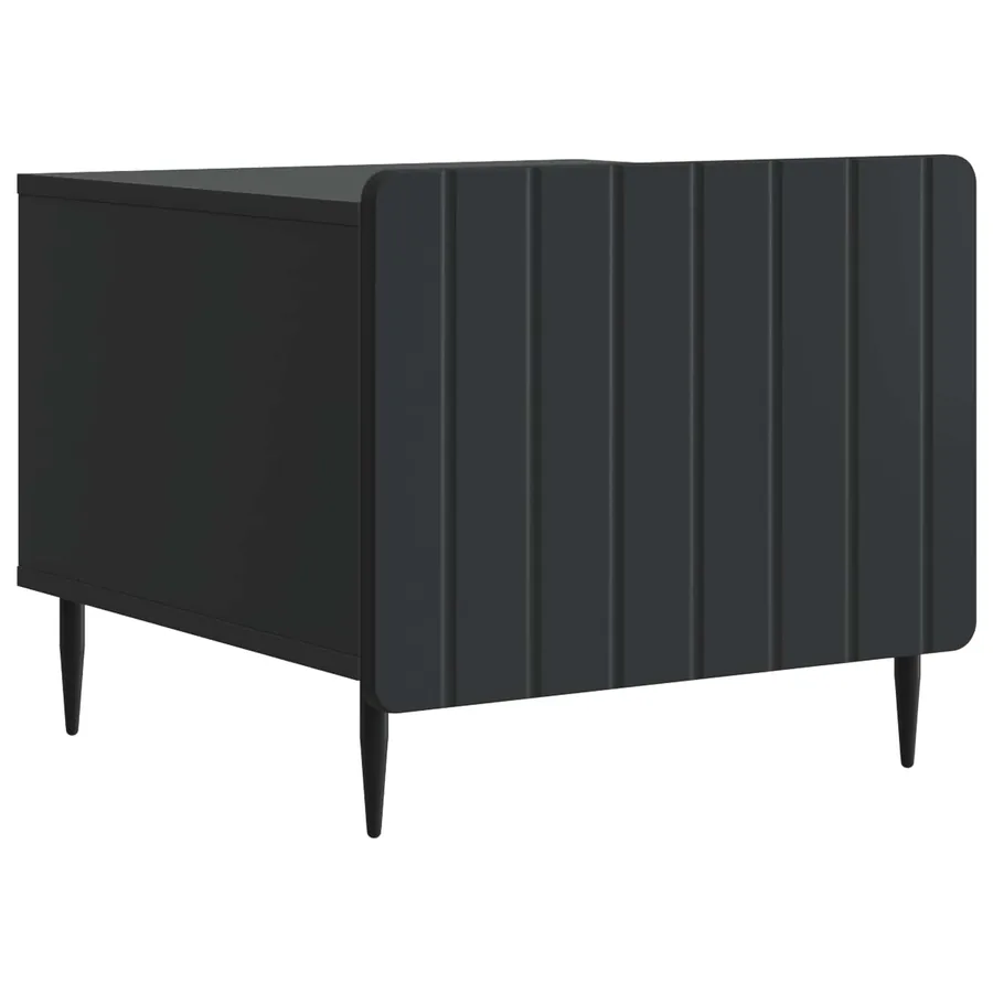 Table basse avec tiroir Noir 49 x 50 x 42 cm Bois d'ingénierie - 2