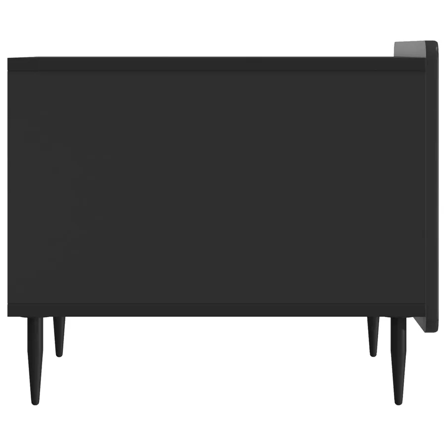 Table basse avec tiroir Noir 49 x 50 x 42 cm Bois d'ingénierie - 6