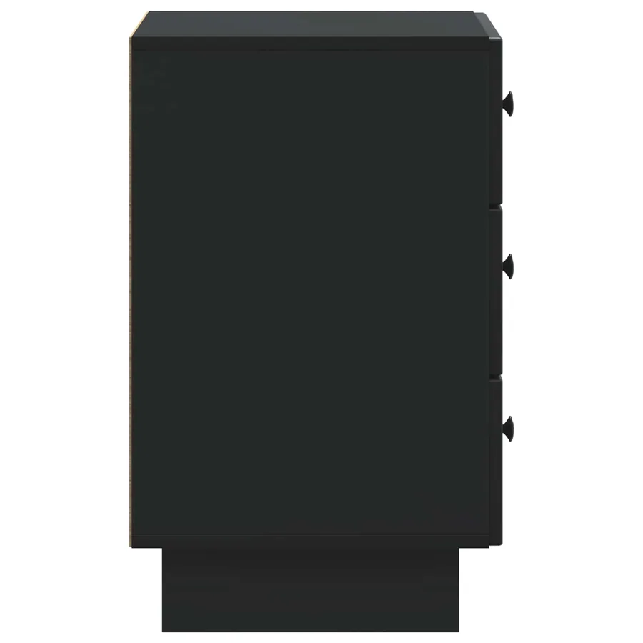 Cabinet de chevet Noir 43 x 41 x 66,5 cm Bois d'ingénierie - 6