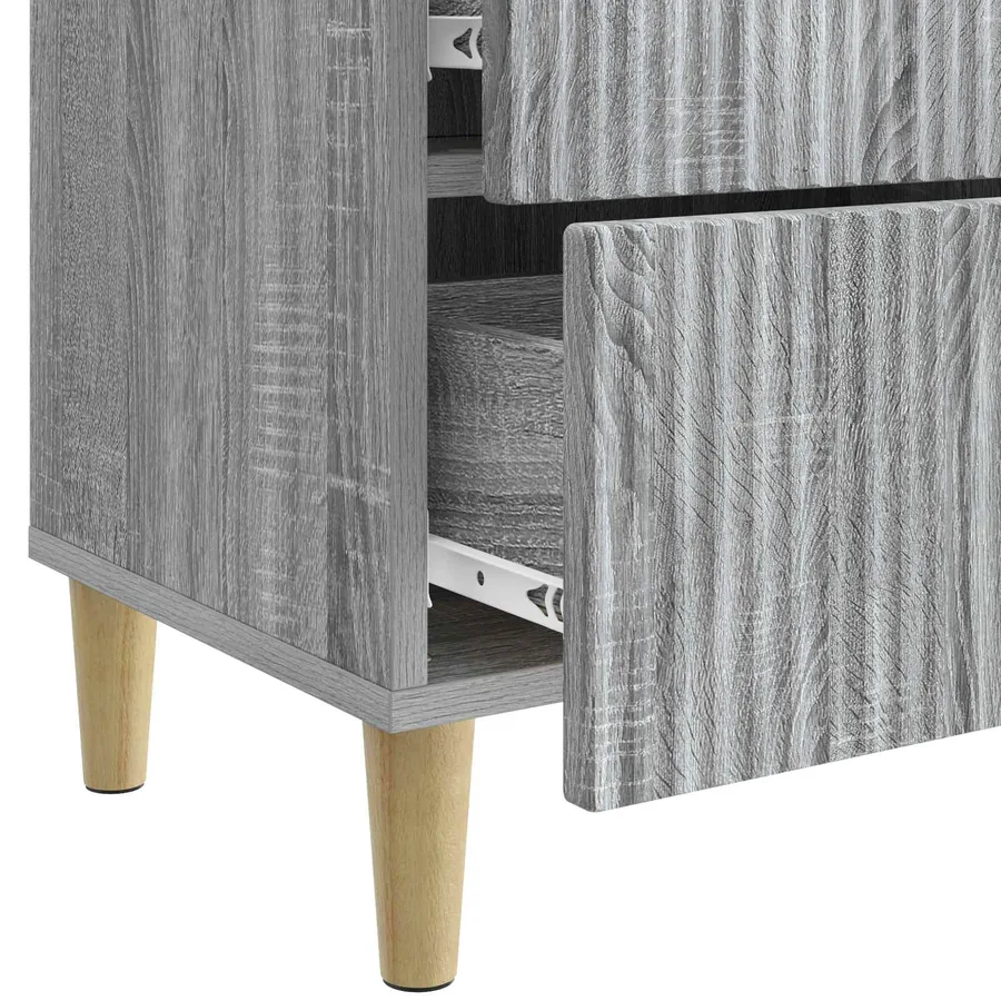 Cabinet de chevet 2 pcs Sonoma gris 43 x 34,5 x 48 cm - 11