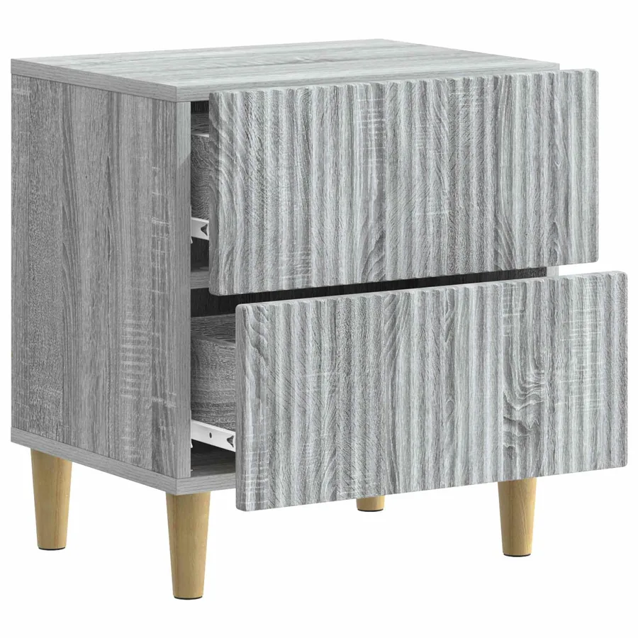 Cabinet de chevet 2 pcs Sonoma gris 43 x 34,5 x 48 cm - 6