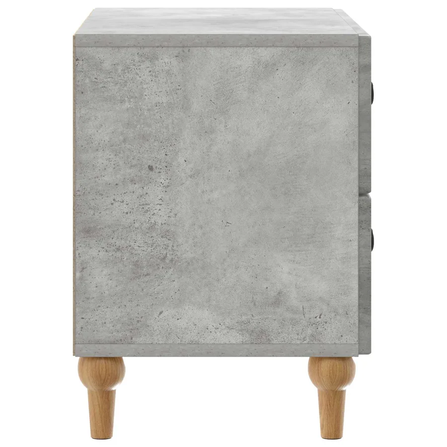 Cabinet de chevet avec tiroir Gris béton 62 x 34,5 x 48 cm - 6