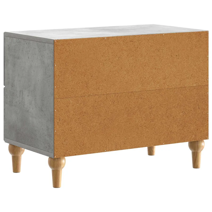 Cabinet de chevet avec tiroir Gris béton 62 x 34,5 x 48 cm - 7