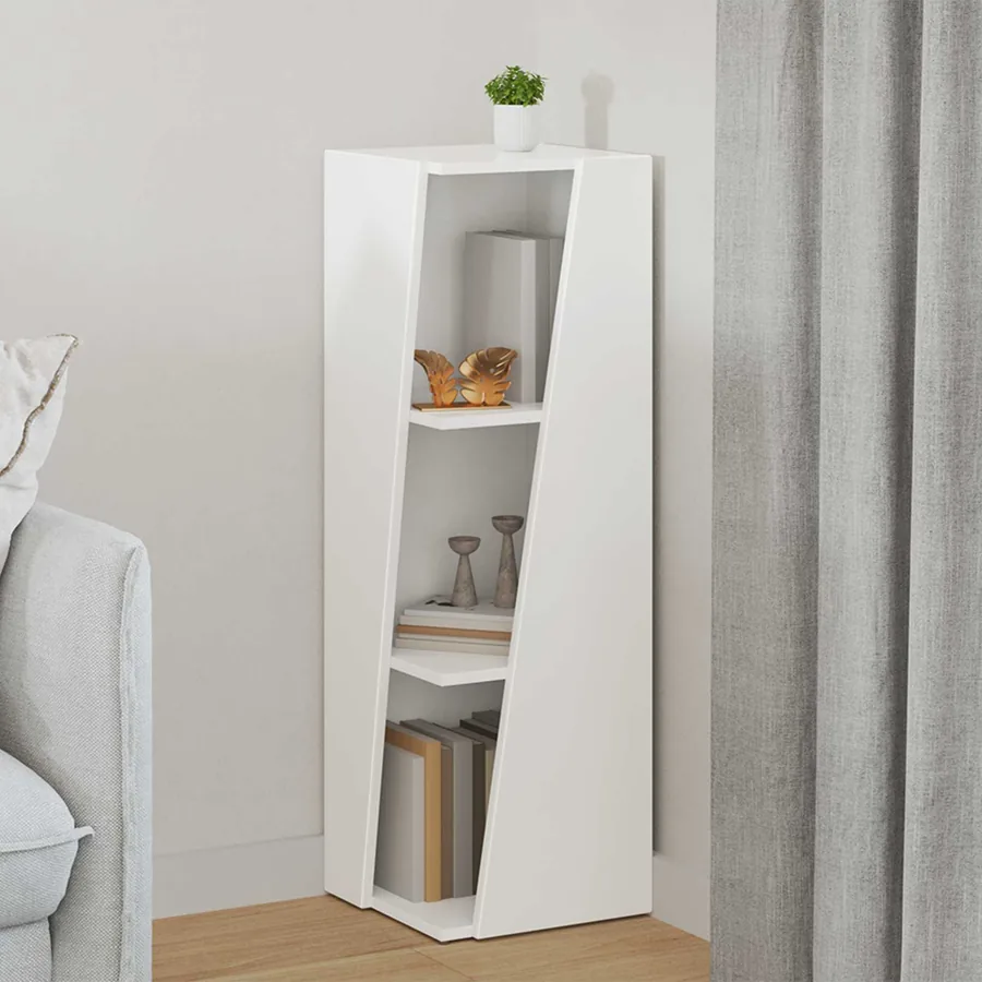 Étagère latérale Blanc 33 x 32 x 100,5 cm Bois d'ingénierie