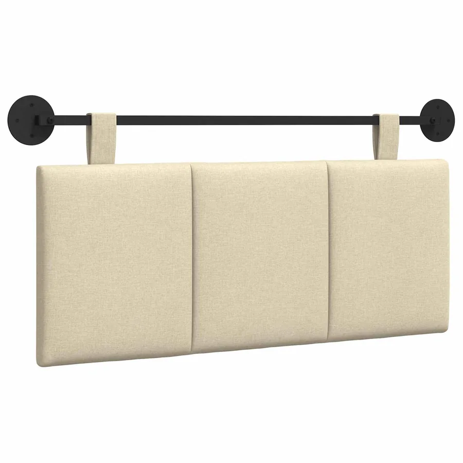 Tête de lit suspendue Crème Tissu - 2
