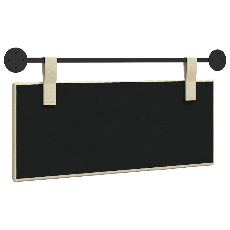 Tête de lit suspendue Crème Tissu - 7