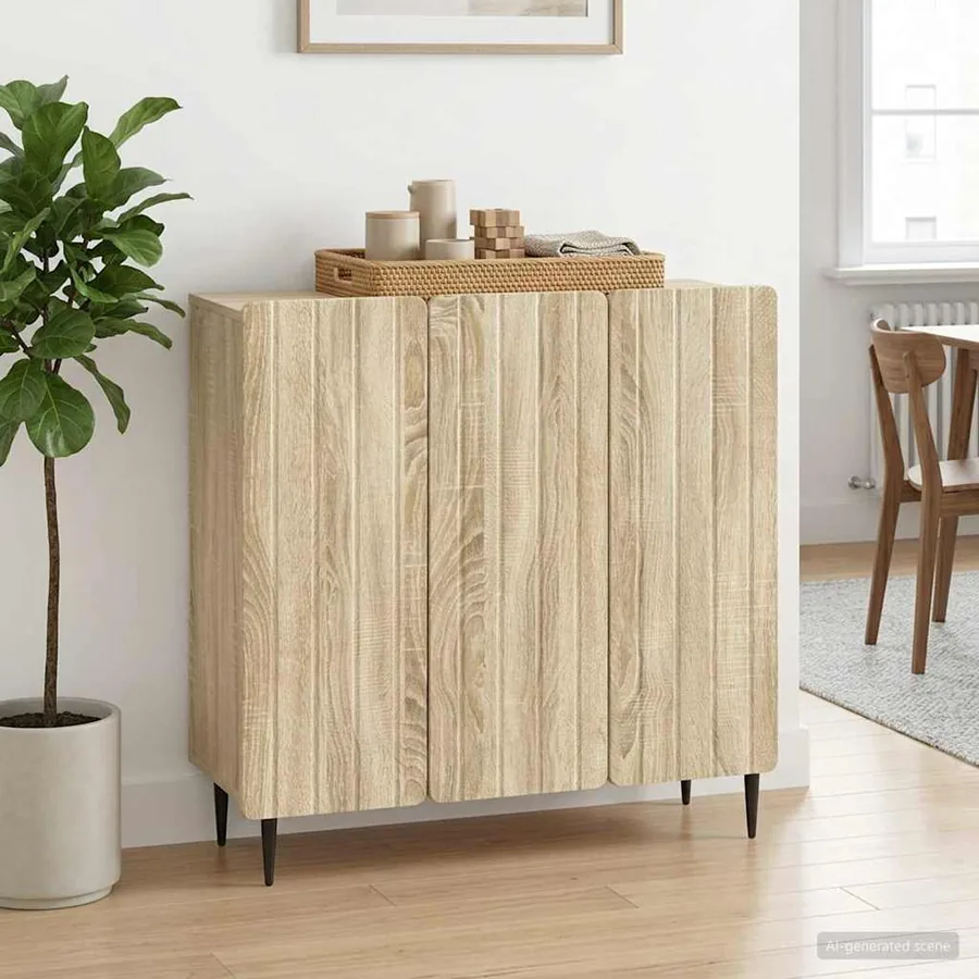 Buffet Chêne Sonoma 89 x 34,5 x 82 cm Bois d'ingénierie