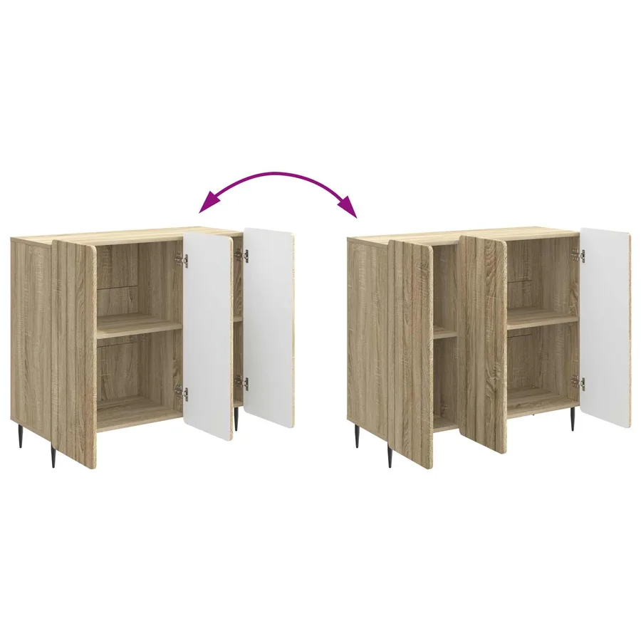 Buffet Chêne Sonoma 89 x 34,5 x 82 cm Bois d'ingénierie - 11