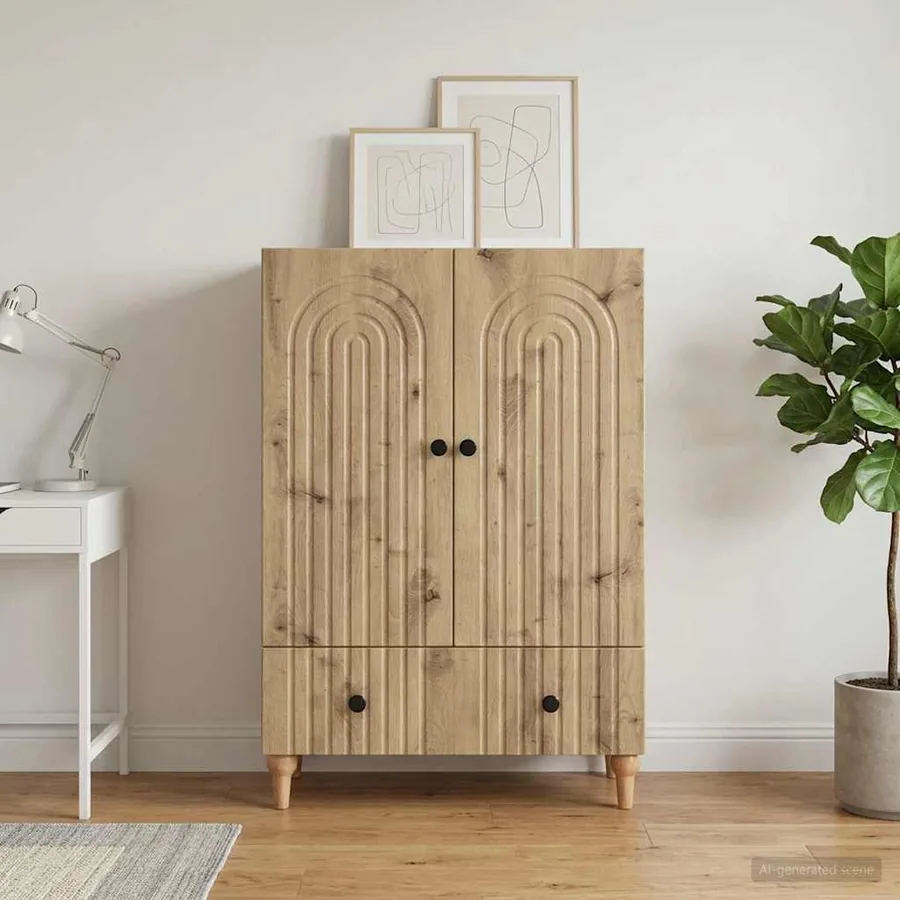 Buffet Chêne artisanal 66 x 34,5 x 95 cm Bois d'ingénierie