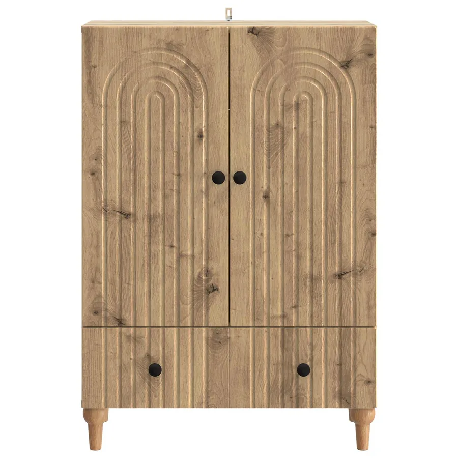 Buffet Chêne artisanal 66 x 34,5 x 95 cm Bois d'ingénierie - 5