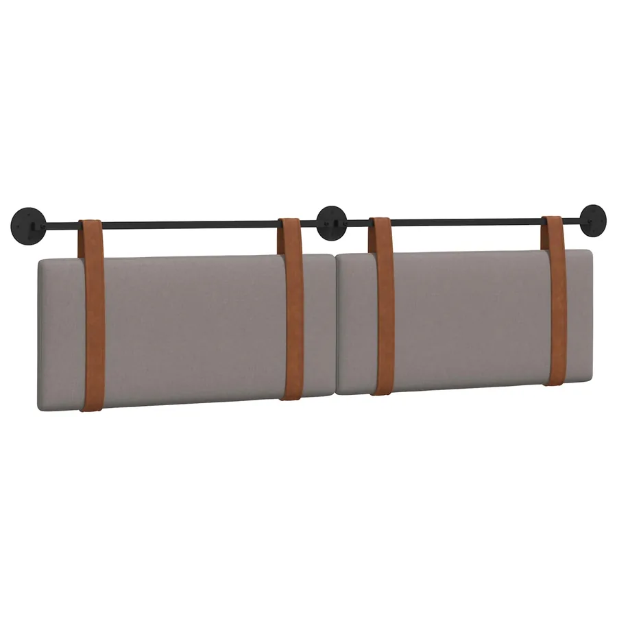 Tête de lit suspendue Taupe PU antique - 2