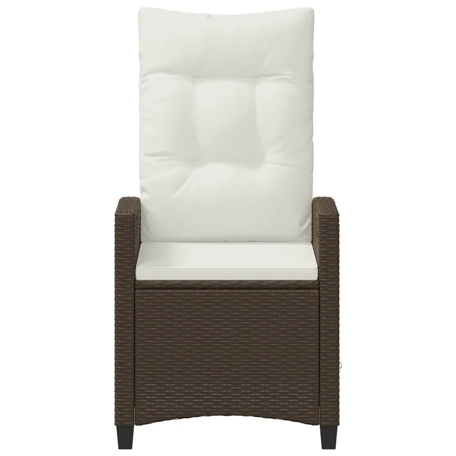 Chaise de jardin inclinable Gris clair et gris foncé polyrotin - 5