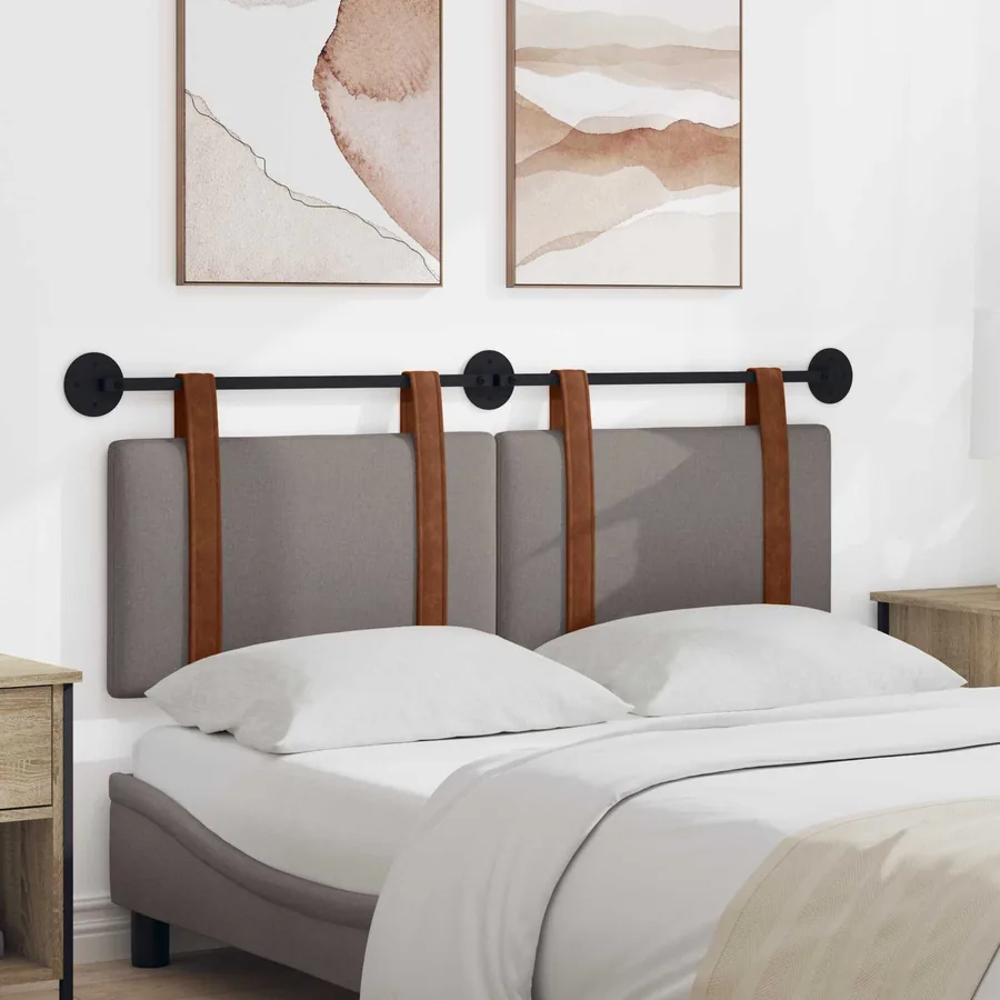 Tête de lit suspendue Taupe PU antique