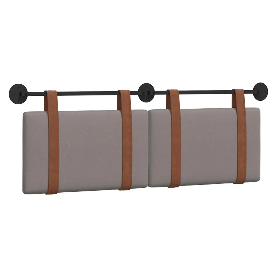 Tête de lit suspendue Taupe PU antique - 2