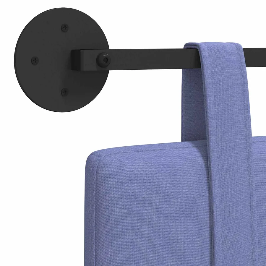 Tête de lit suspendue Bleu denim Tissu - 9