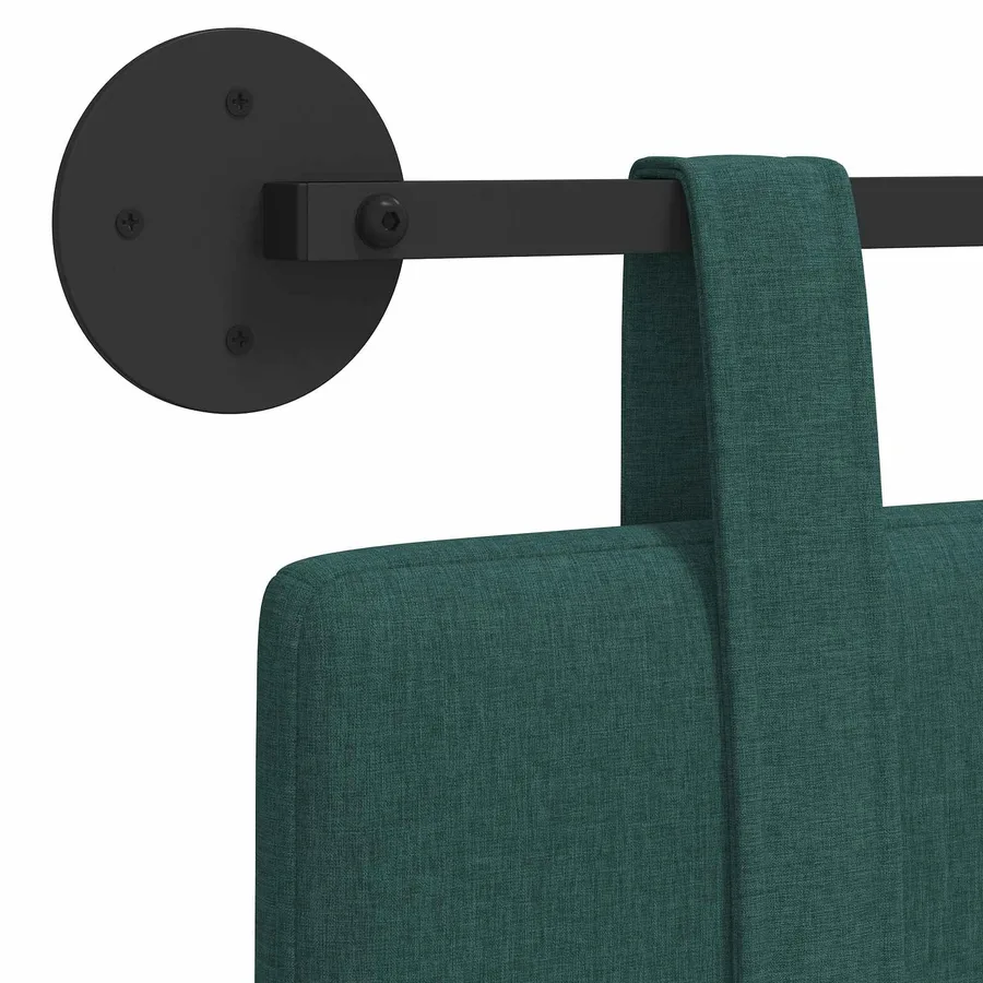 Tête de lit suspendue Vert foncé Tissu - 9