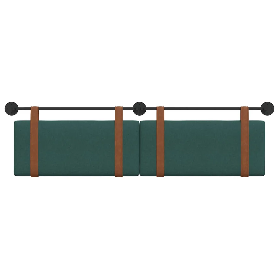 Tête de lit suspendue Vert foncé PU antique - 5