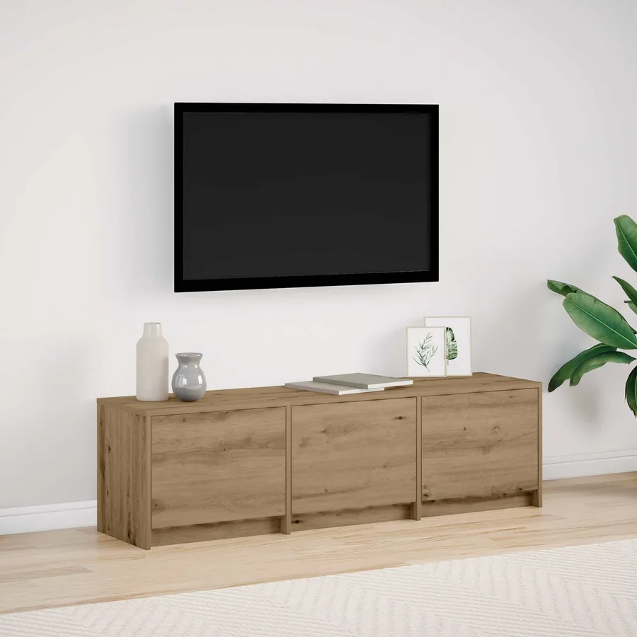 Meuble TV Chêne artisanal Bois d'ingénierie