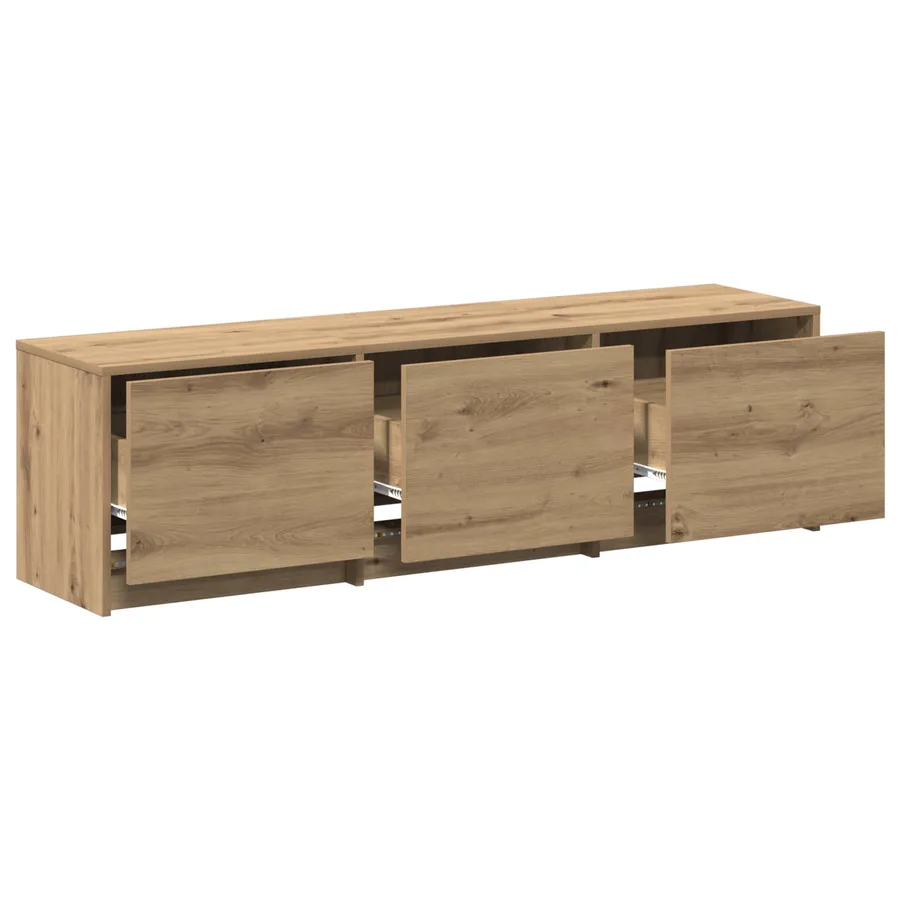 Meuble TV Chêne artisanal Bois d'ingénierie - 6
