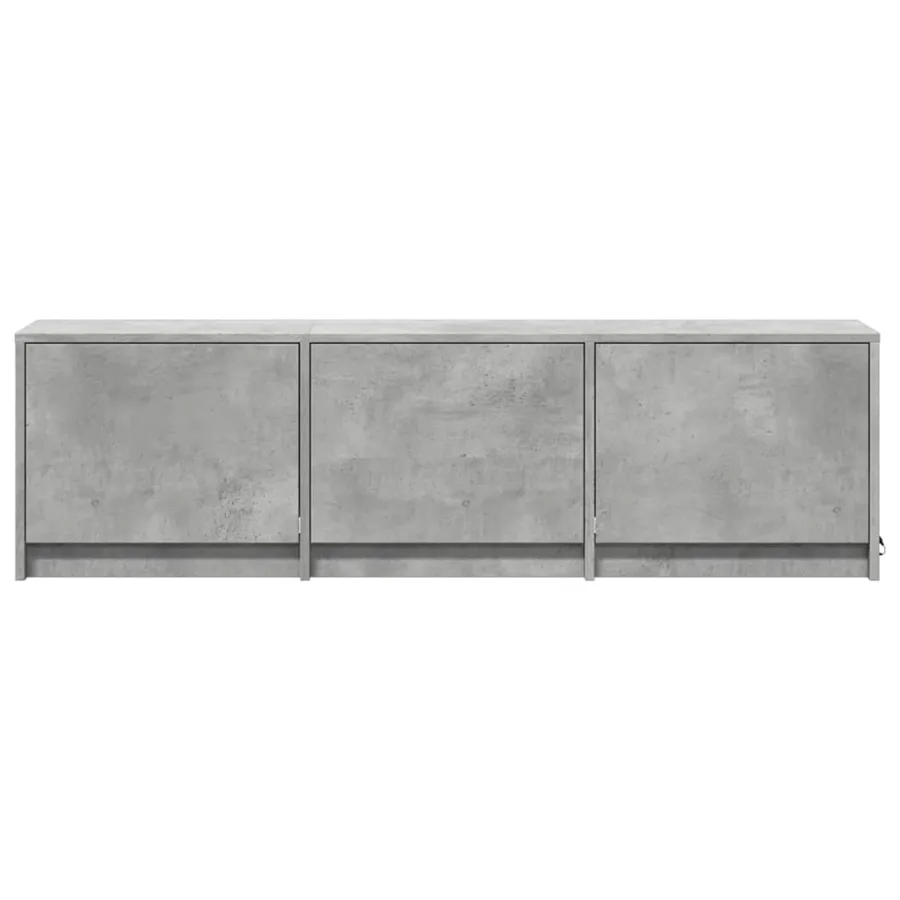 Meuble TV avec LED Béton 140 x 34 x 40 cm Bois d'ingénierie - 5