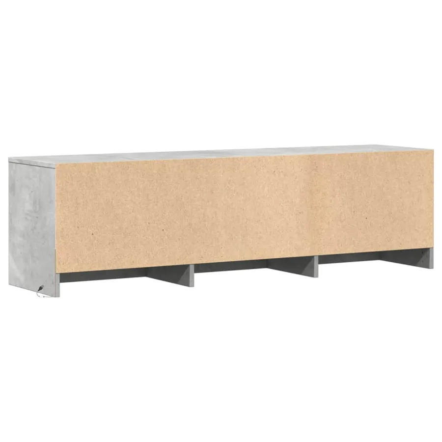 Meuble TV avec LED Béton 140 x 34 x 40 cm Bois d'ingénierie - 7