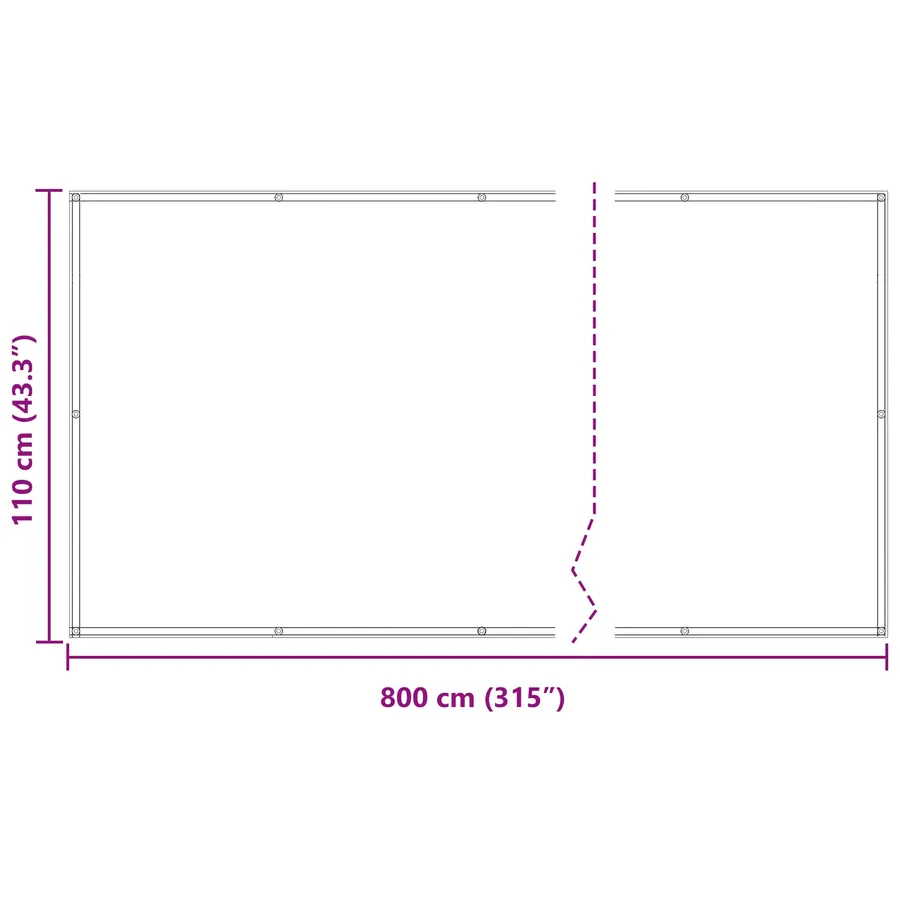Écran de balcon Terre cuite 110 x 800 cm Tissu Oxford - 7