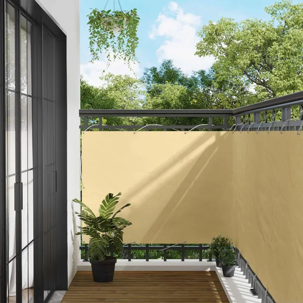 Écran de balcon Sable 110 x 800 cm Tissu Oxford