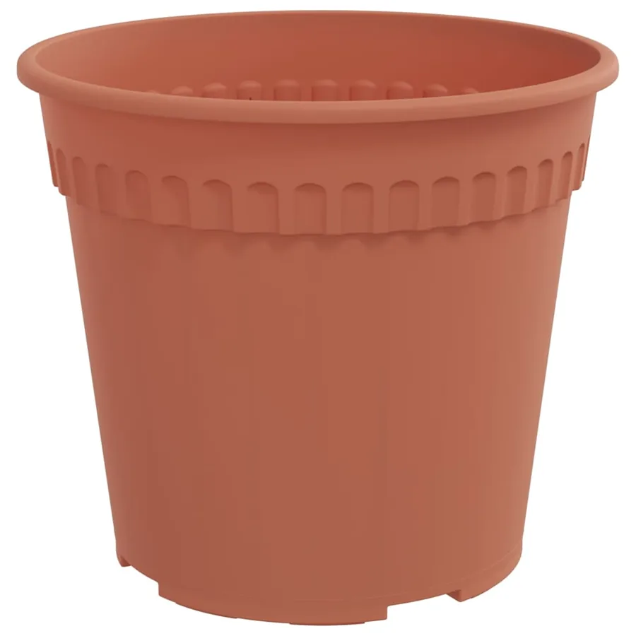 Pots de plantes 24 pcs Rouge brique Ø 19 x 16 cm Plastique - 6