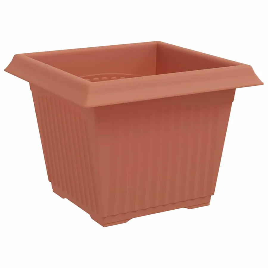 Pot de Fleurs Carré 24 pcs Rouge brique 23 x 23 x 17,5 cm - 5