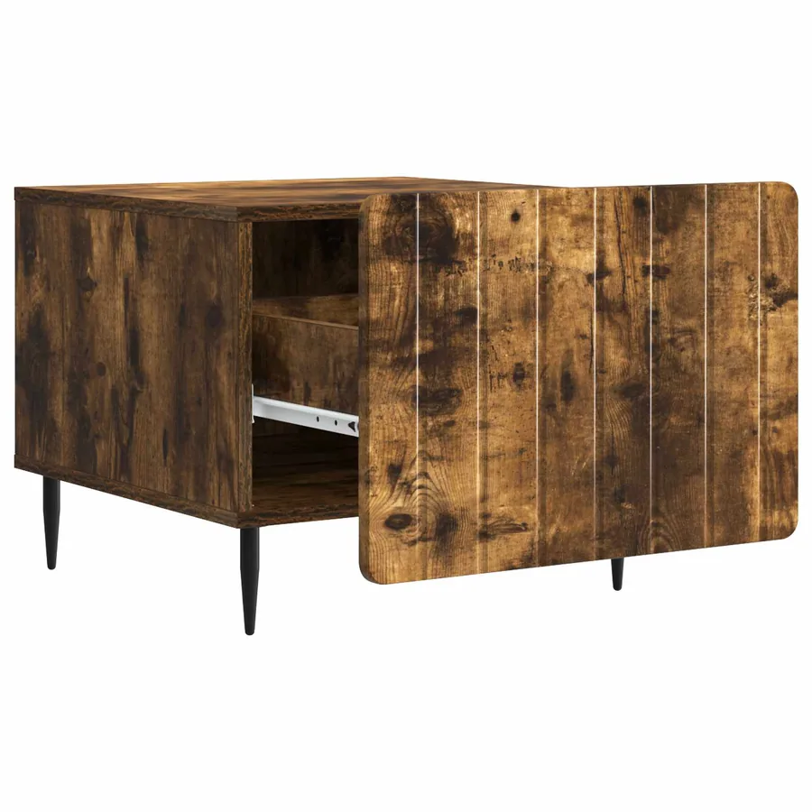 Table basse Chêne fumé 49 x 50 x 42 cm Bois d'ingénierie - 4