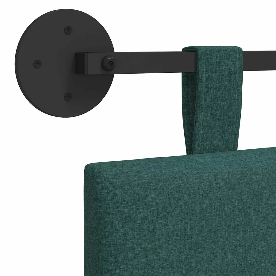 Tête de lit suspendue Vert foncé tissu - 9