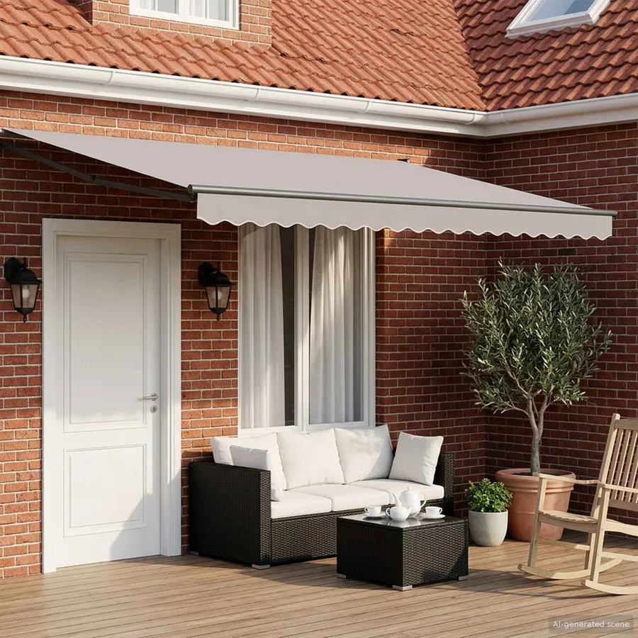 Cadre de store rétractable électrique Anthracite 5 x 3 m