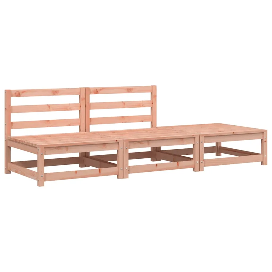Canapé jardin sans accoudoirs repose-pieds bois massif douglas - 2