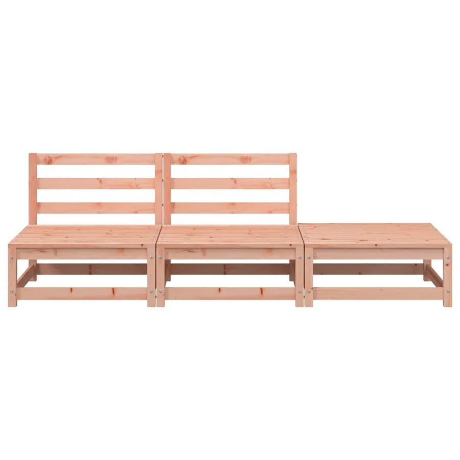 Canapé jardin sans accoudoirs repose-pieds bois massif douglas - 4