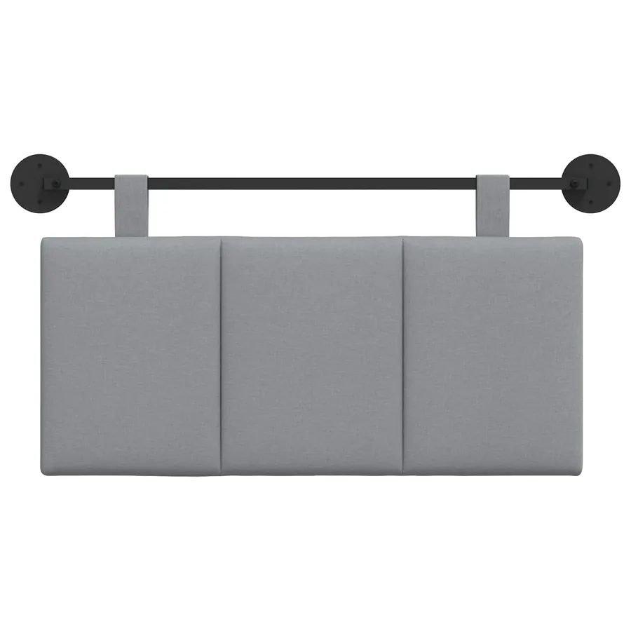 Tête de lit suspendue Gris clair tissu - 5