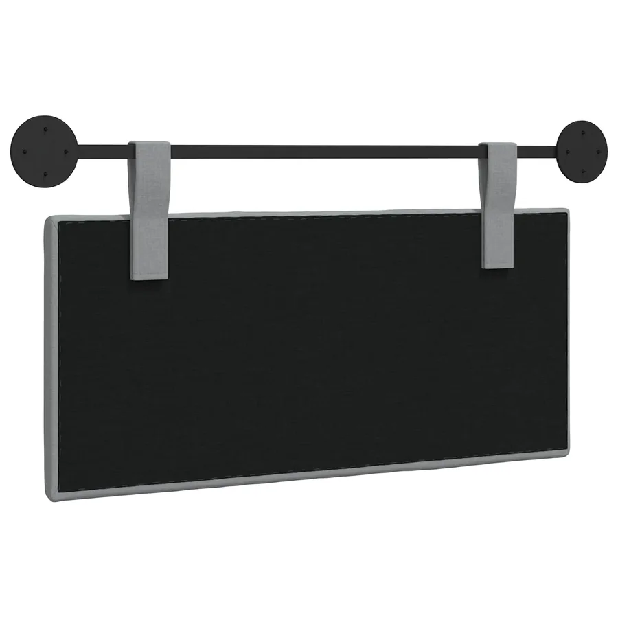 Tête de lit suspendue Gris clair tissu - 7