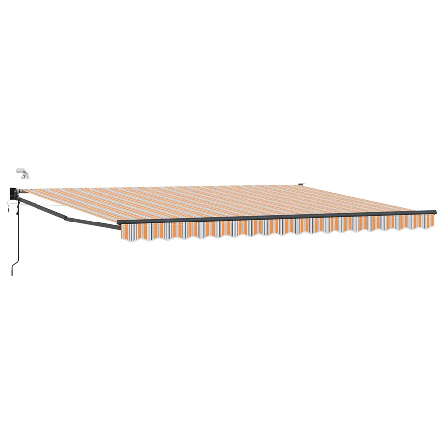 Auvent rétractable électrique Bleu et Orange 4 × 3 m - 2