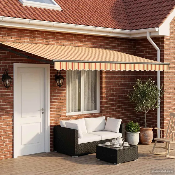 Auvent rétractable électrique Multicolore 4 × 3 m