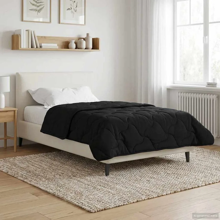 Duvet complet toute l'année Matelassé Noir 140 x 220 cm