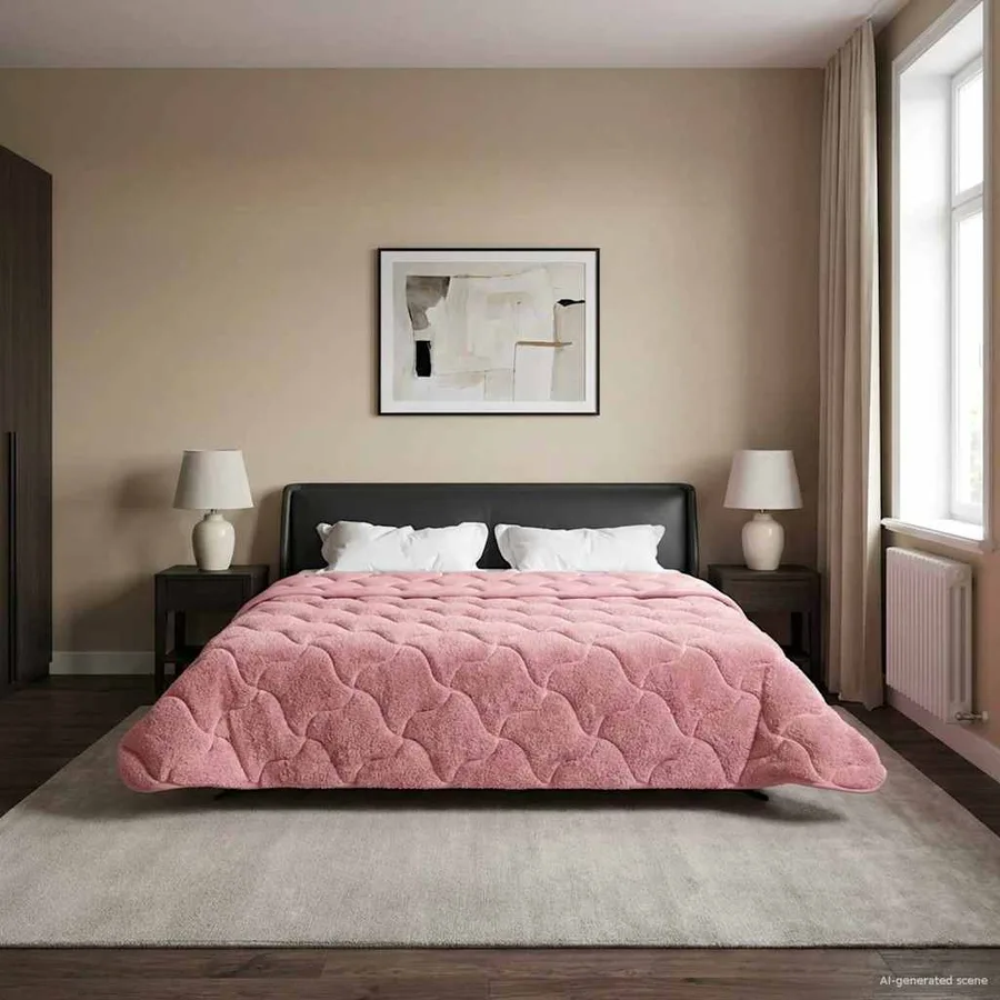 Duvet complet toute l'année Matelassé Rose 200 x 220 cm - 4